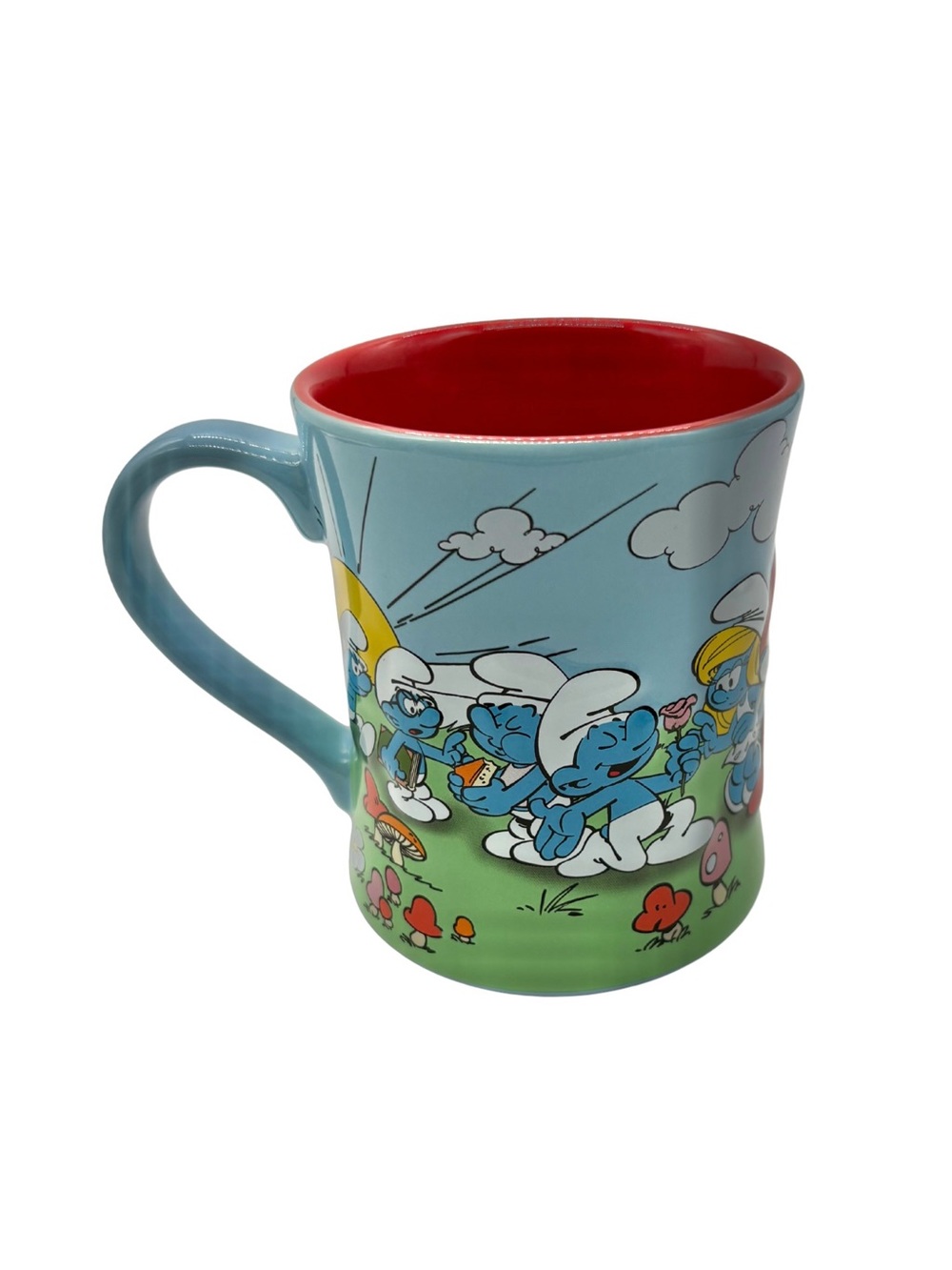 The Smurfs Motiongate Dubai Garden Mug Theme Park Souvenir Blue Red
